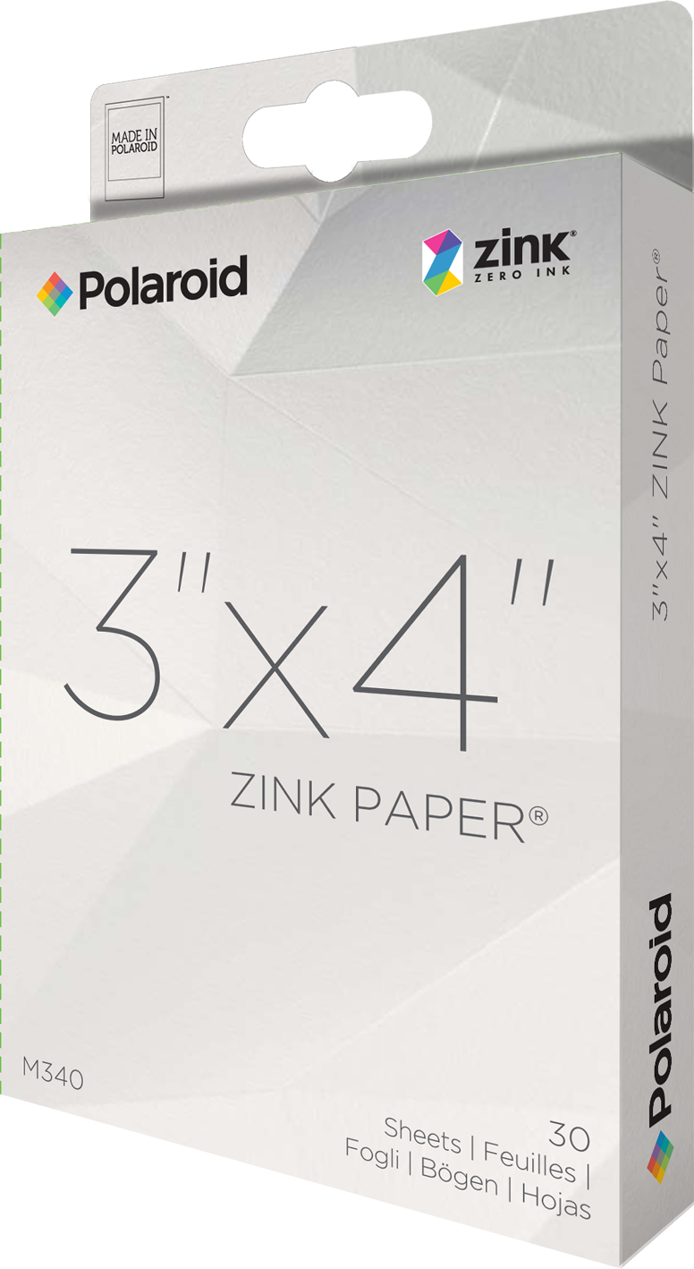 Papier photo Polaroid ZINK 3,5x4,25 pouces - 40 pièces